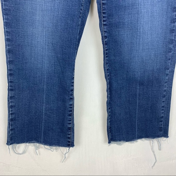 YOGA JEANS High Rise Straight Leg Raw Hem Sz 30 - Picture 6 of 6